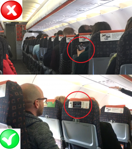Stick phone to any surface - stick phone to the back of a seat